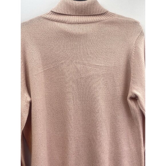 BEBE Women's Sexy Pink Cold Shoulder Sweater Sz XL - Picture 7 of 10